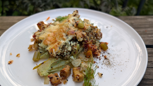 Fenchel-Auflauf mit Tempeh