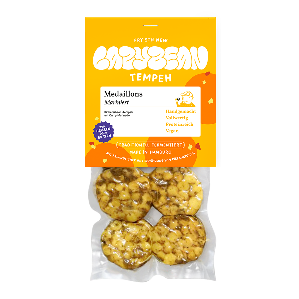 Curry-Medaillons, Mariniert