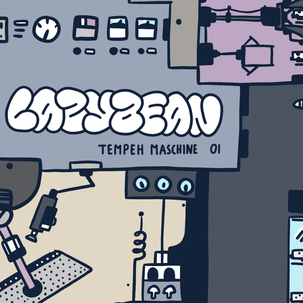 Tempeh Maschine zum Ausmalen