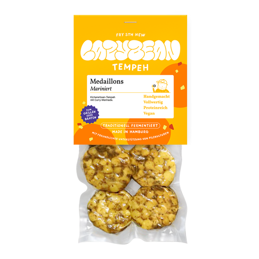 Curry-Medaillons, Mariniert