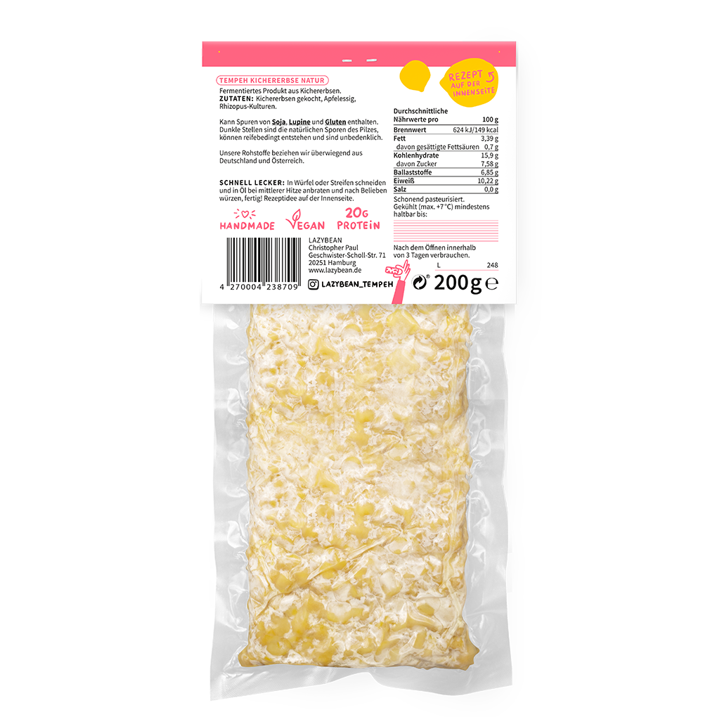 Kichererbsen Tempeh Natur
