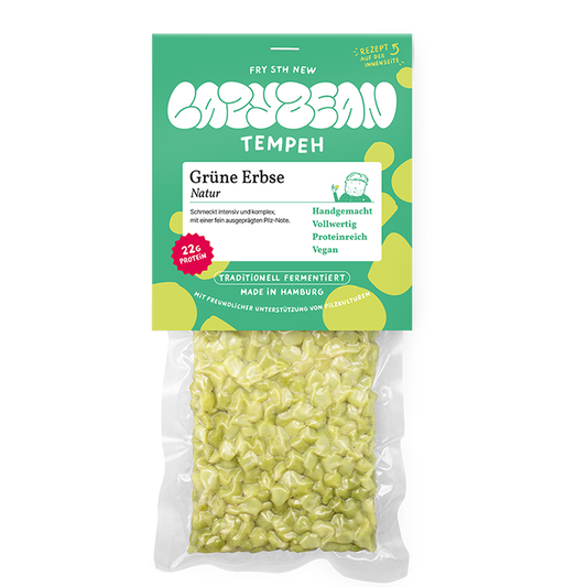 Grüne Erbsen Tempeh Natur