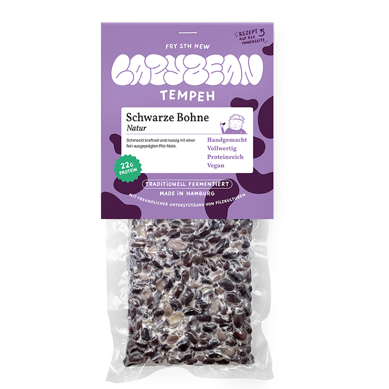 Schwarze Bohnen Tempeh Natur