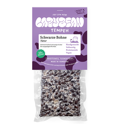 Schwarze Bohnen Tempeh Natur