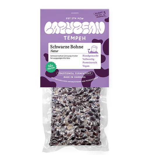 Schwarze Bohnen Tempeh Natur
