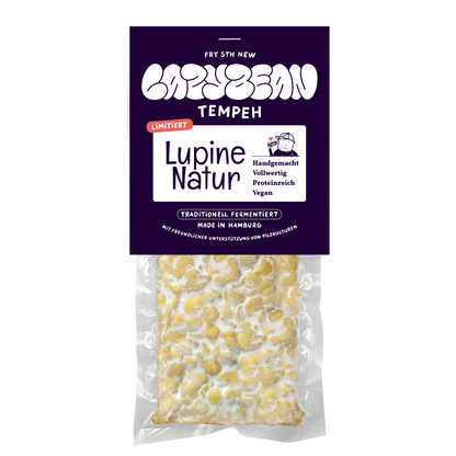Süßlupinen Tempeh Natur von Lazybean, 200 g
