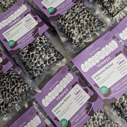 Schwarze Bohnen Tempeh Natur