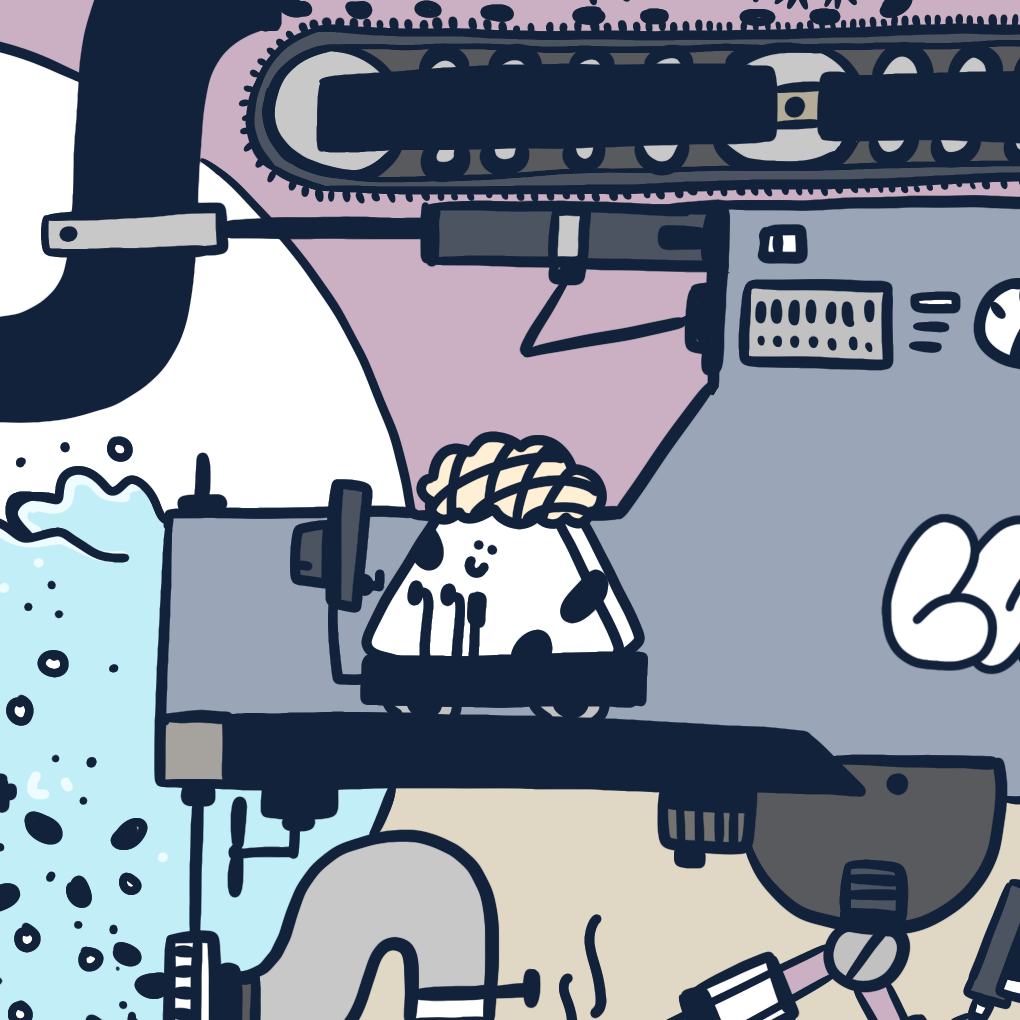 Tempeh Maschine zum Ausmalen