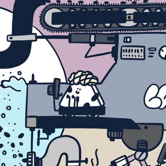 Tempeh Maschine zum Ausmalen