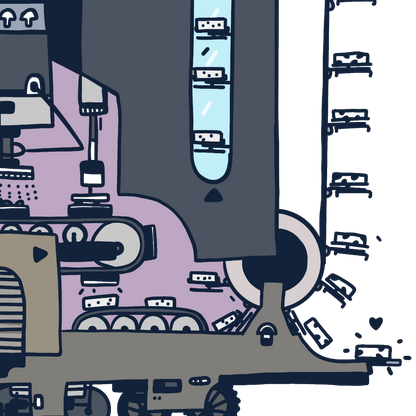 Tempeh Maschine zum Ausmalen