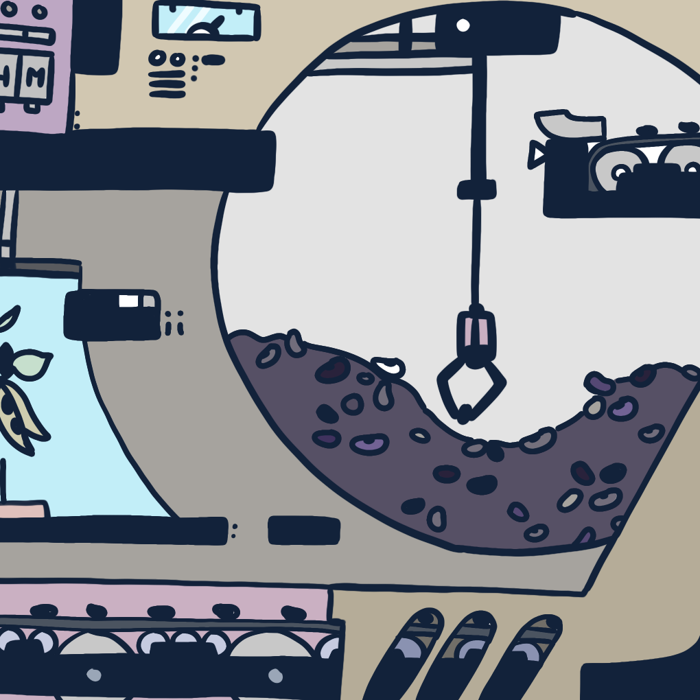 Tempeh Maschine zum Ausmalen