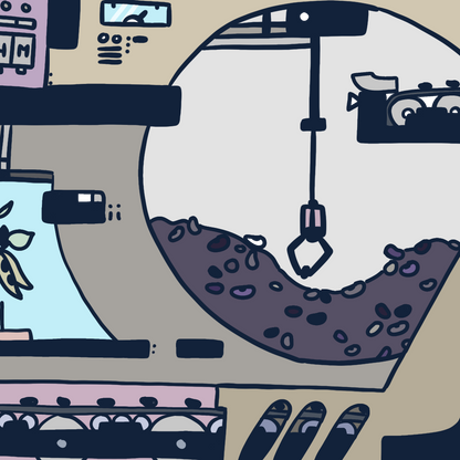 Tempeh Maschine zum Ausmalen