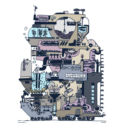 Tempeh Maschine zum Ausmalen