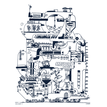 Tempeh Maschine zum Ausmalen