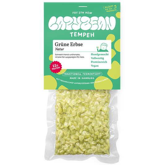 Grüne Erbsen Tempeh Natur